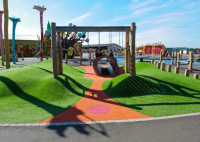 Artificial grass playground