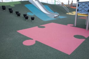 Wet pour playground surfacing