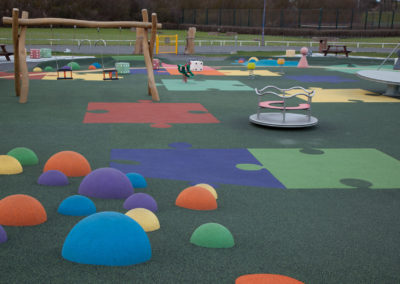 Wet pour playground surfacing colourful