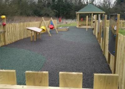 Rubber mulch school playground