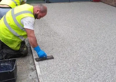 Installing resin bound gravel