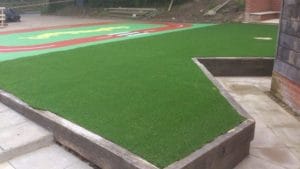 Artificial grass Chiddingstone Primary School Kent