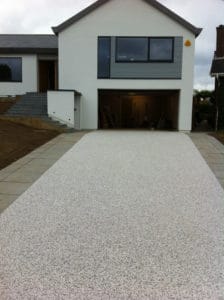 Resin bound gravel flooring