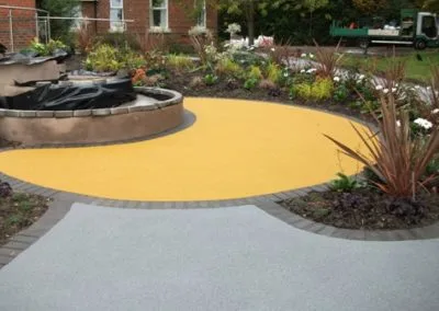 Yellow and Grey garden surfacing