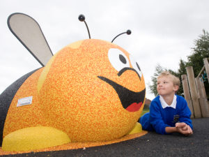 Playground Bee with School Child