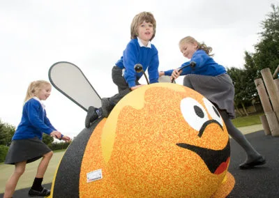 School Playground with Bee