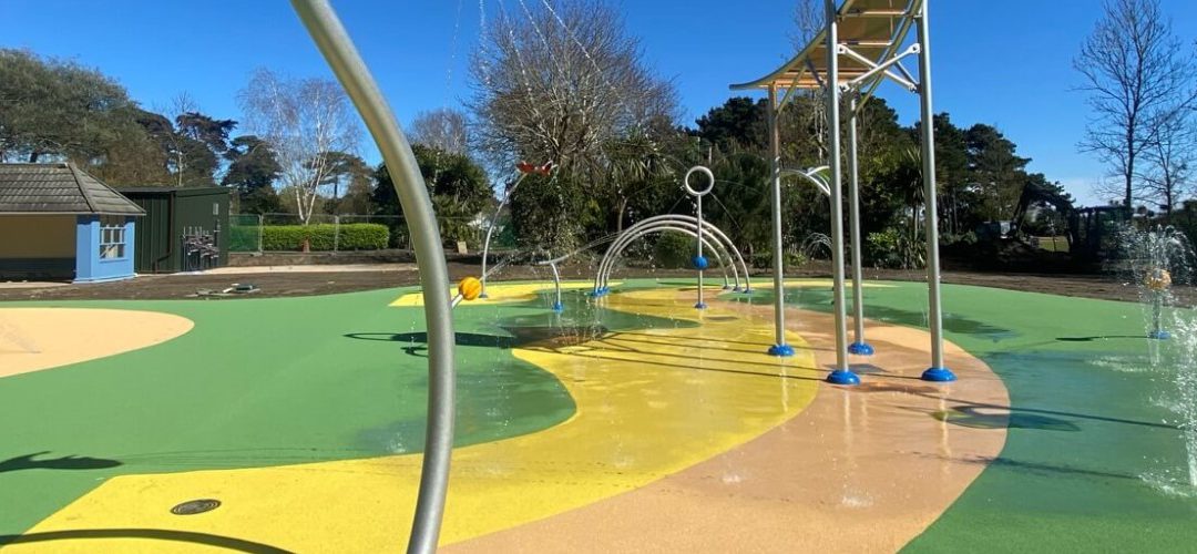 Wet Pour Rubber Surfacing in a Water Playground